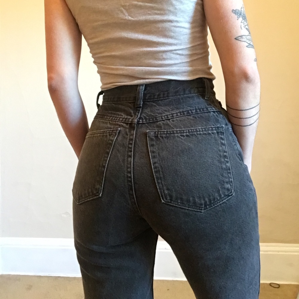 High Waisted Black Wrangler Mom Jeans
